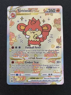 Simisear Vstar GG37/GG70 Crown Zenith Galarian Gallery Holo Rare Card PokÃ©mon NM - Image 1