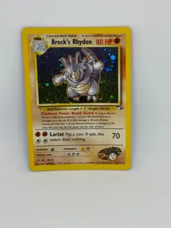 Pokemon Card Brock's Rhydon 2/132 Gym Heroes HOLO RARE - LP - Image 1