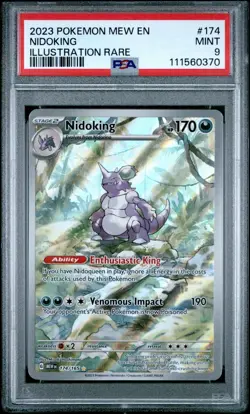 2023 POKEMON MEW EN-151 ILLUSTRATION RARE #174 NIDOKING PSA 9 - Image 1