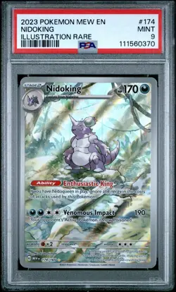 2023 POKEMON MEW EN-151 ILLUSTRATION RARE #174 NIDOKING PSA 9 - Image 3