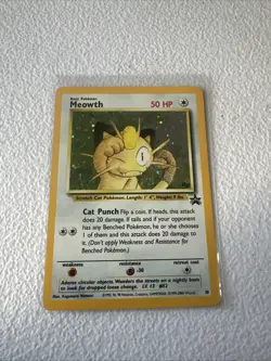 Meowth 10 Black Star Promo PokÃ©mon Card WOTC Holo Promo   - Image 1