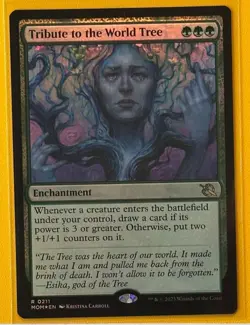 FOIL NM MTG Tribute to the World Tree - March of the Machine (MOM) #211 - Image 1