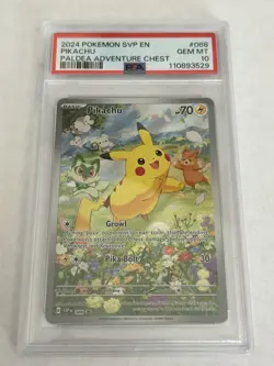 2024-25 Pokemon SV Black Star Promo Pikachu Paldea Adventure Chest #088 PSA 10 - Image 1