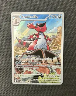 2025 Krookodile IR 137/086 SV: Black Bolt English PACK FRESH NM Pokemon TCG - Image 1
