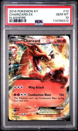 Pokemon Charizard EX XY Flashfire Ultra Rare #12 PSA 10 Gem Mint - Image 1