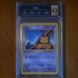 Abra 1st Edition 43/102 PCG 9.5 GEM Shadowless Base Set Pokemon  - Image 1