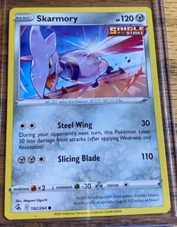 Skarmory Pokemon Fusion Strike TCG Card 182/264 - Image 1