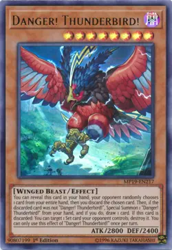 Danger! Thunderbird! - MP19-EN217 - Ultra Rare - 1st Edition NM YuGiOh!  2019 Go - Image 2