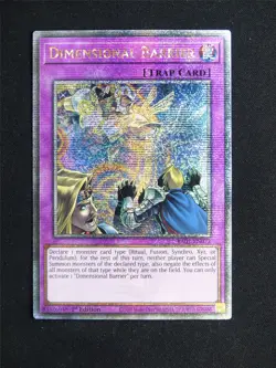 Dimensional Barrier RA01 Quarter Century Rare - 1st ed Yugioh Card #22Y - Image 1