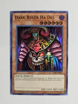 Yu-Gi-Oh! Dark Ruler Ha Des LART-EN010 Ultra Rare Lost Art - Image 3