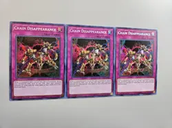 3x M/NM Chain Disappearance LCKC-EN094 Secret Rare 1st Edition Yu-Gi-Oh! TCG - Image 1
