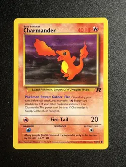 Charmander 50/82 C TCG Team Rocket Pokemon Card NM - Image 5