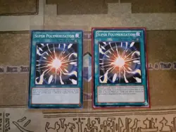 YUGIOH TCG 2X SUPER POLYMERIZATION COMMON 1ST EDITION LP - Image 1
