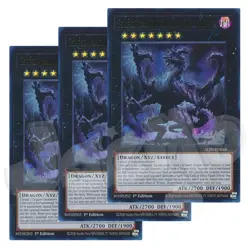 Yugioh Eclipse Dragon Ruler of Catastrophes x 3 - 1st Ultra Rare NM Free Holo - Image 2