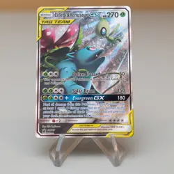  Celebi & Venusaur GX SM167 Tag Team Full Art Promo Pokemon Card! - Image 1