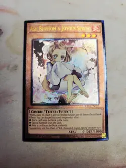 Yu-Gi-Oh! Ash Blossom & Joyous Spring Prismatic Ultimate Rare Card RA04-EN025 NM - Image 1