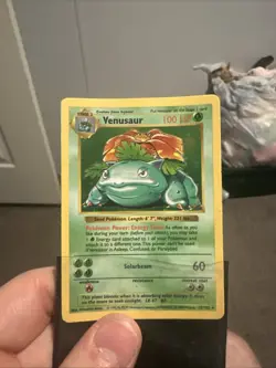 PokÃ©mon TCG Venusaur Holo Rare Card 15/102 Base Set - Image 1