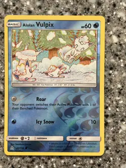 Alolan Vulpix 30/156 NM Reverse Holo Pokemon 2018 Ultra Prism Snow Cute Card - Image 1