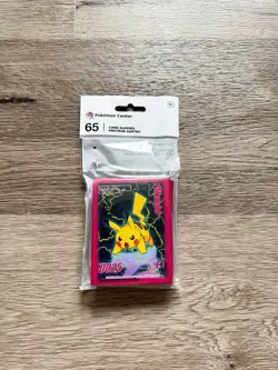 Pikachu Neon Charge (65 card sleeves) Pokemon Center Exclusive UK - Image 1