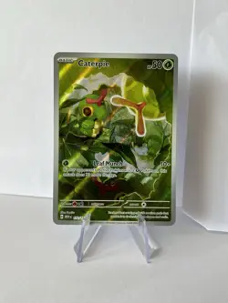 Pokemon Caterpie 172/165 SV 151 Holo IR Illustration Rare 2023 TCG Full Art Card - Image 3
