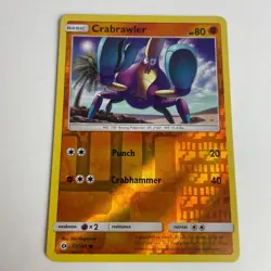 Crabrawler 072/149 Sun & Moon Base Set Reverse Holo Common Pokemon Light Play+ - Image 3