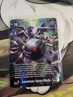 Digimon Card Game Lucemon: Satan Mode Alternate Art Secret Rare SEC BT18-101 - Image 1