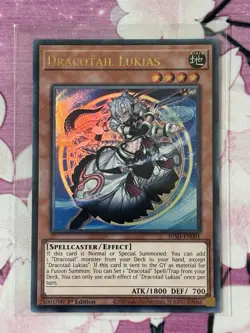 Yugioh! Dracotail Lukias *Ultra Rare* EUROPEAN ENGLISH JUSH-EN001 - Image 1