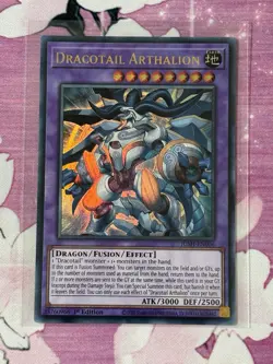Yugioh! Dracotail Arthalion *Ultra Rare* EUROPEAN ENGLISH JUSH-EN006 - Image 1