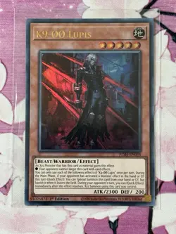 Yugioh! K9-00 Lupis *Ultra Rare* EUROPEAN ENGLISH JUSH-EN034 - Image 1