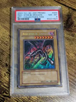 Yugioh Red-Eyes Black Dragon BPT-005 Secret Rare PSA 8 NM-MT - Image 1
