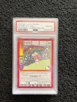 SDCC 2023 MetaZoo x Hello Kitty My Melody Holo Promo Card PSA GEM MINT 10!ðŸ”¥ - Image 1