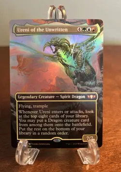 Ureni of the Unwritten MTG (Borderless) Foil Commander Tarkir Dragonstorm TDM - Image 1