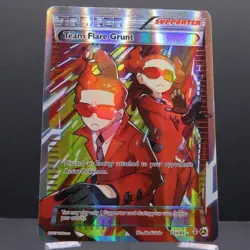 Team Flare Grunt Full Art 73a/83 Pokémon Trainer Promo Card XY Holo - Image 1