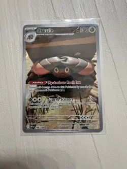 2025 Pokemon Destined Rivals CRUSTLE 186/182 Full Art Illustration Rare - Image 3