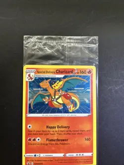 Pokémon TCG Special Delivery Charizard SWSH075 Sealed Center Promo Card - Image 6