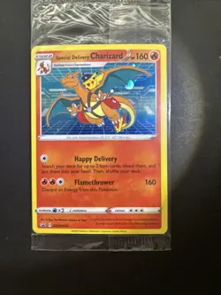 Pokémon TCG Special Delivery Charizard SWSH075 Sealed Center Promo Card - Image 9