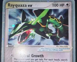 Rayquaza ex 97/97 Dragon Holo - Pokemon Rare - SWIRL. - NICE !  ðŸ”¥ - Image 2