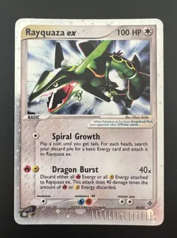 Rayquaza ex 97/97 Dragon Holo - Pokemon Rare - SWIRL. - NICE !  ðŸ”¥ - Image 3