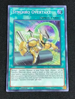 YUGIOH SYNCHRO OVERTAKE DAMA-EN067 1ST SECRET (NM) - Image 1