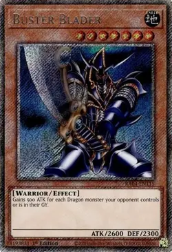 Buster Blader (Platinum Secret Rare) - 1st Ed Quarter Century Stampede LP YuGiOh - Image 1