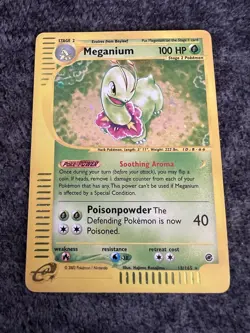 Pokemon 2002 Meganium 18/165 Reverse Holo Rare Expedition Card - Image 1