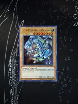 Yugioh! Blue-Eyes White Dragon (Version 3) LCKC-EN001 Ultra Rare 1st Ed - Image 1
