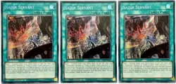 3 x RA01-EN062 Nadir Servant - Secret Rare 1st Edition Near Mint YuGiOh Cards - Image 1