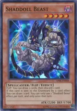 Yugioh! LP Shaddoll Beast - AP06-EN008 - Super Rare - Unlimited Edition Lightly - Image 1