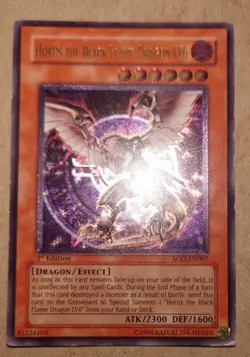 Horus the Black Flame Dragon LV6  SOD-EN007  Ultimate Rare 1st Edition Card - Image 1