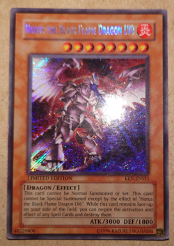 EEN-ENSE1 YUGIOH HORUS THE BLACK FLAME DRAGON LV8 SECRET RARE  LIMITED EDITION - Image 3
