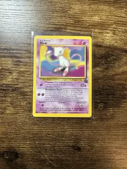 Vintage Mew Pokemon Card BLACK STAR PROMO #8 Near Mint-Mint NM 2000 WOTC Mewtwo - Image 3