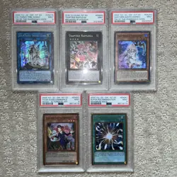 5x PSA 9 YUGIOH LOT  MINT 9 CARD LOT SUPER POLY, TOUR GUIDE, EVIL TWIN, TRAPTRIX - Image 13