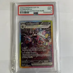 Pokemon 2024 SSP Surging Sparks Hydreigon EX Illustration Card 240/191 PSA 9 - Image 1
