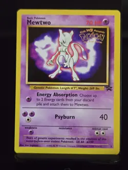 Mewtwo #3 Promo Card Kids WB Presents Pokemon The First Movie MP/LP - Image 1